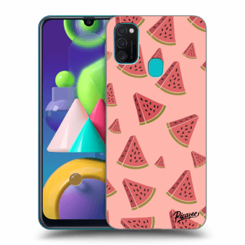 Picasee silikonowe czarne etui na Samsung Galaxy M21 M215F - Watermelon