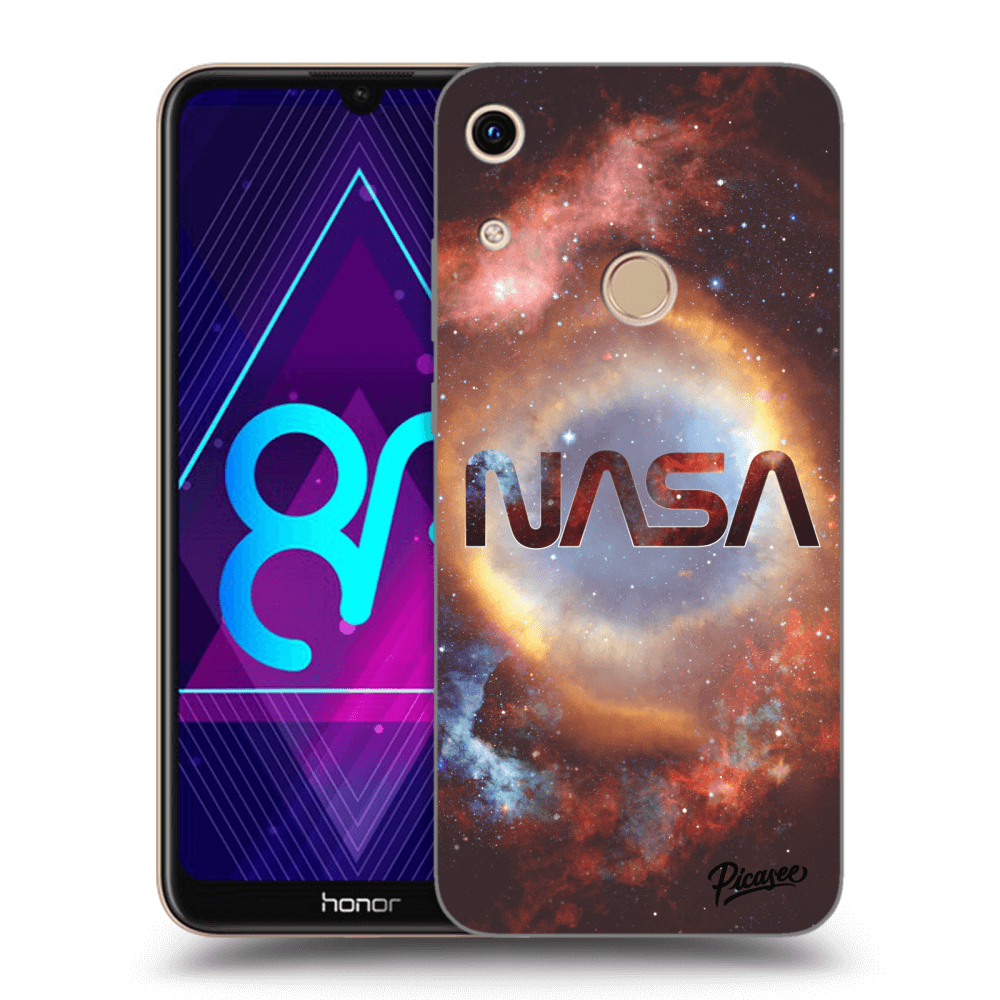 Picasee silikonowe czarne etui na Honor 8A - Nebula