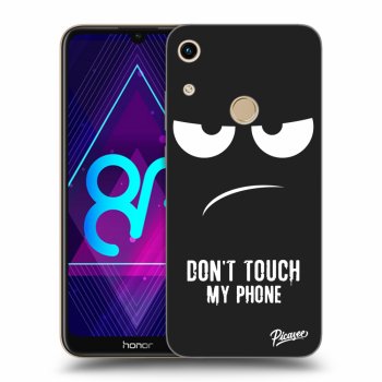 Picasee silikonowe czarne etui na Honor 8A - Don't Touch My Phone