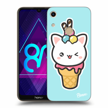 Picasee silikonowe przeźroczyste etui na Honor 8A - Ice Cream Cat