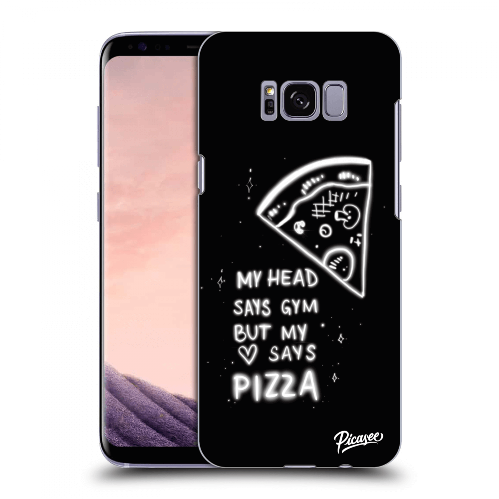 Picasee silikonowe czarne etui na Samsung Galaxy S8 G950F - Pizza