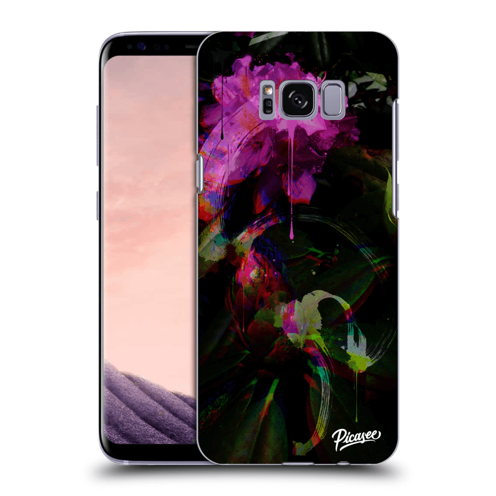 Picasee silikonowe przeźroczyste etui na Samsung Galaxy S8 G950F - Peony Color