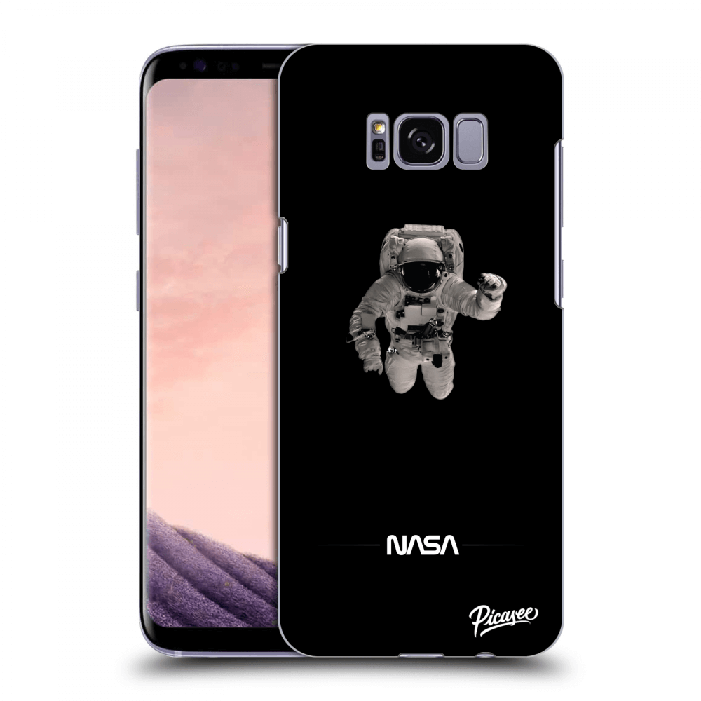 Picasee silikonowe czarne etui na Samsung Galaxy S8 G950F - Astronaut Minimal