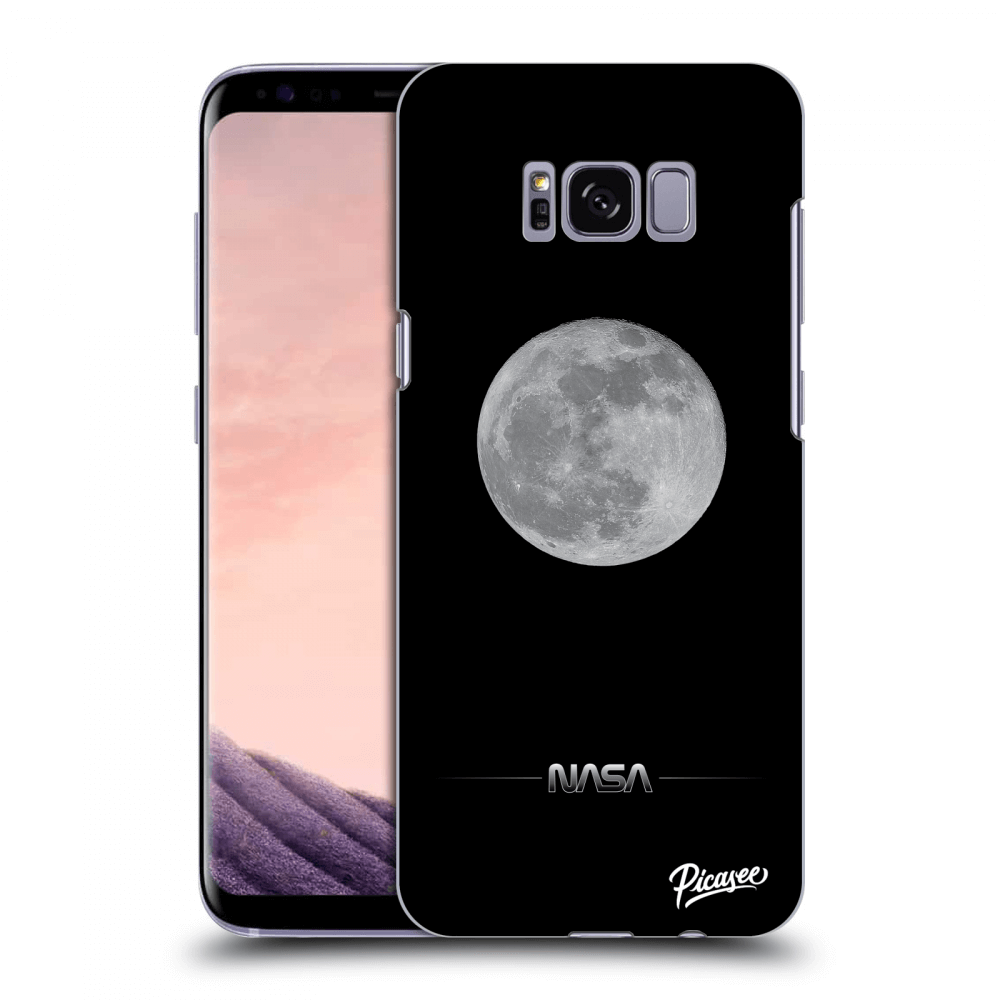 Picasee silikonowe czarne etui na Samsung Galaxy S8 G950F - Moon Minimal