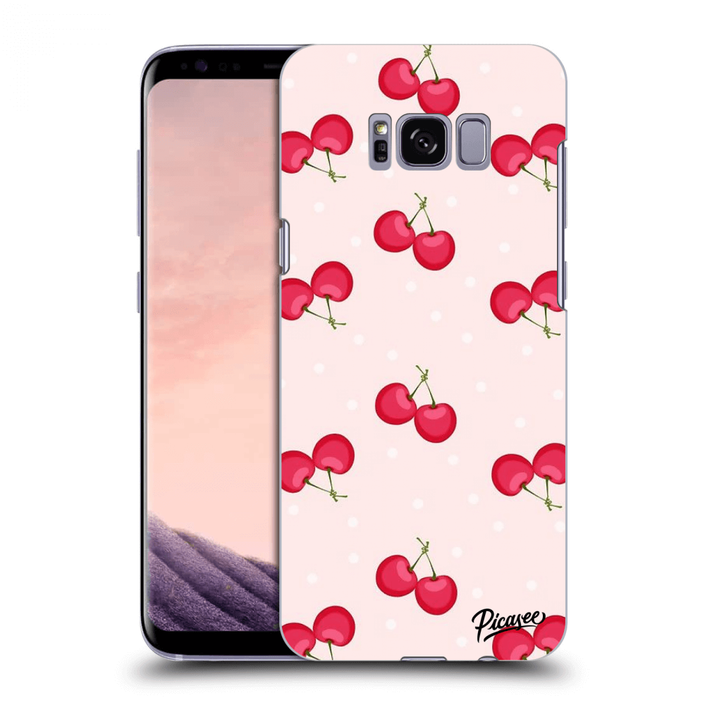 Picasee silikonowe przeźroczyste etui na Samsung Galaxy S8 G950F - Cherries
