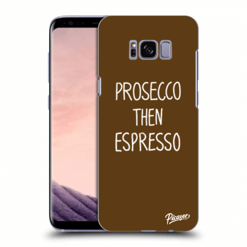 Picasee silikonowe przeźroczyste etui na Samsung Galaxy S8 G950F - Prosecco then espresso