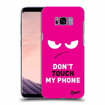 Picasee silikonowe czarne etui na Samsung Galaxy S8 G950F - Angry Eyes - Pink
