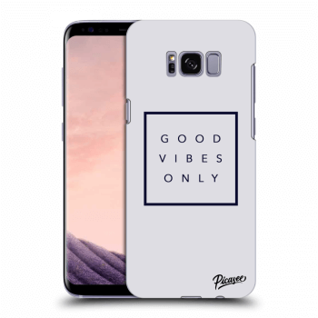 Picasee silikonowe czarne etui na Samsung Galaxy S8 G950F - Good vibes only