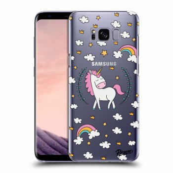 Picasee silikonowe przeźroczyste etui na Samsung Galaxy S8 G950F - Unicorn star heaven