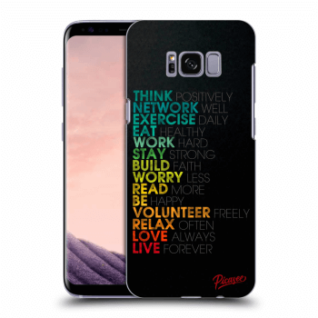 Picasee silikonowe przeźroczyste etui na Samsung Galaxy S8 G950F - Motto life