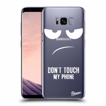 Picasee silikonowe przeźroczyste etui na Samsung Galaxy S8 G950F - Don't Touch My Phone
