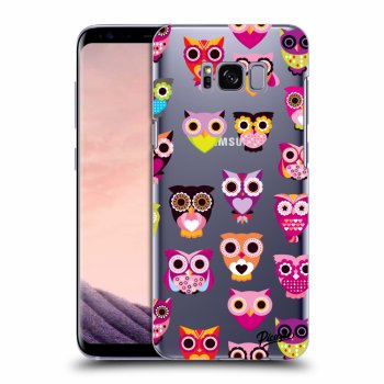 Picasee silikonowe przeźroczyste etui na Samsung Galaxy S8 G950F - Owls