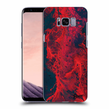 Picasee silikonowe przeźroczyste etui na Samsung Galaxy S8 G950F - Organic red