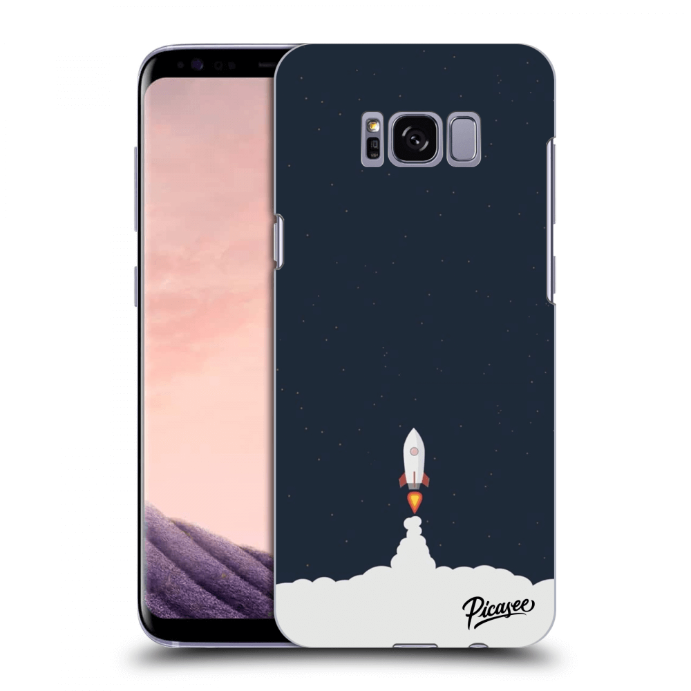 Picasee silikonowe czarne etui na Samsung Galaxy S8 G950F - Astronaut 2