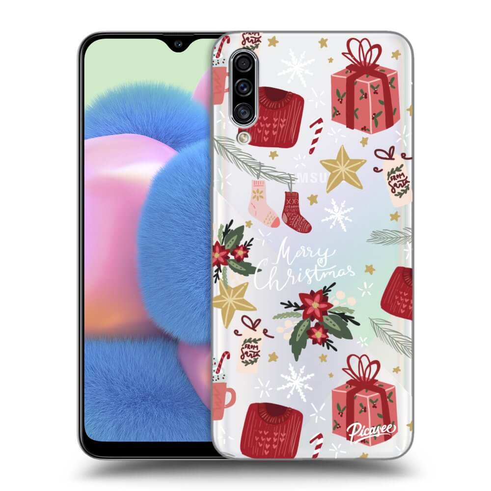 Picasee silikonowe przeźroczyste etui na Samsung Galaxy A30s A307F - Christmas