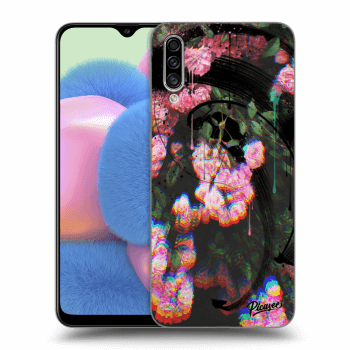 Picasee silikonowe przeźroczyste etui na Samsung Galaxy A30s A307F - Rosebush black