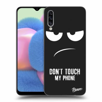 Picasee silikonowe czarne etui na Samsung Galaxy A30s A307F - Don't Touch My Phone