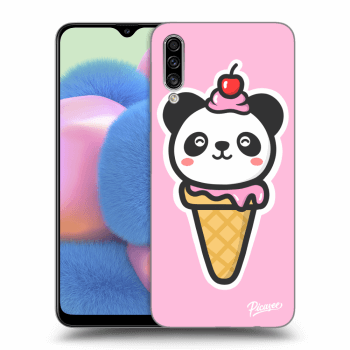 Picasee silikonowe czarne etui na Samsung Galaxy A30s A307F - Ice Cream Panda