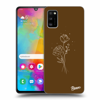 Etui na Samsung Galaxy A41 A415F - Brown flowers