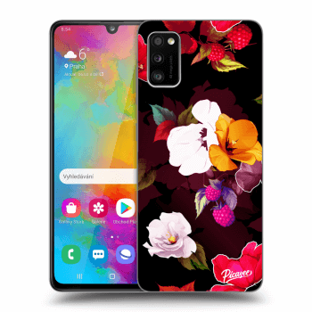 Picasee silikonowe przeźroczyste etui na Samsung Galaxy A41 A415F - Flowers and Berries