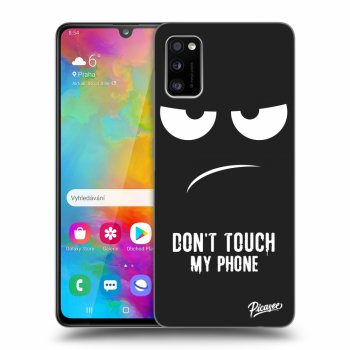 Picasee silikonowe czarne etui na Samsung Galaxy A41 A415F - Don't Touch My Phone