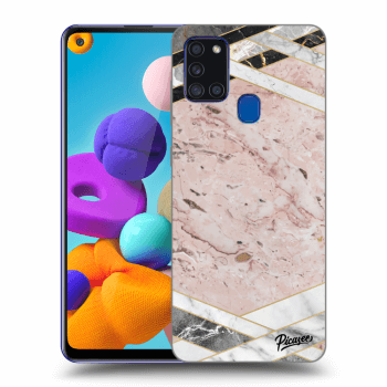 Etui na Samsung Galaxy A21s - Pink geometry