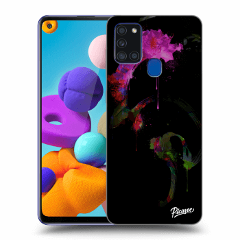 Picasee ULTIMATE CASE pro Samsung Galaxy A21s - Peony black