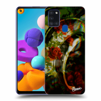 Picasee silikonowe przeźroczyste etui na Samsung Galaxy A21s - Roses color