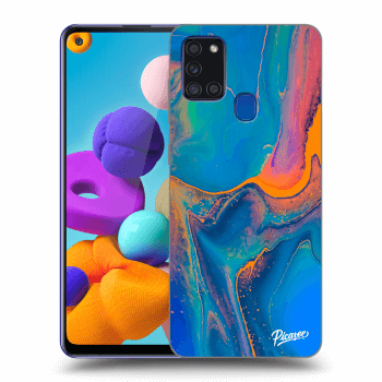 Picasee ULTIMATE CASE pro Samsung Galaxy A21s - Rainbow