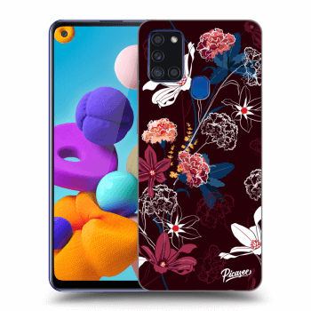 Picasee silikonowe czarne etui na Samsung Galaxy A21s - Dark Meadow