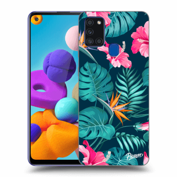 Etui na Samsung Galaxy A21s - Pink Monstera