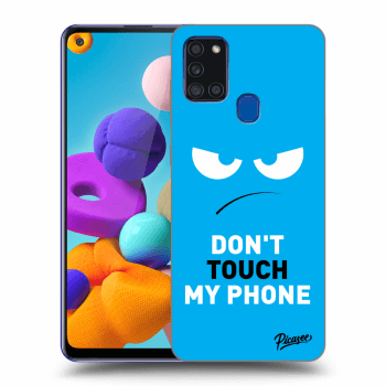 Etui na Samsung Galaxy A21s - Angry Eyes - Blue