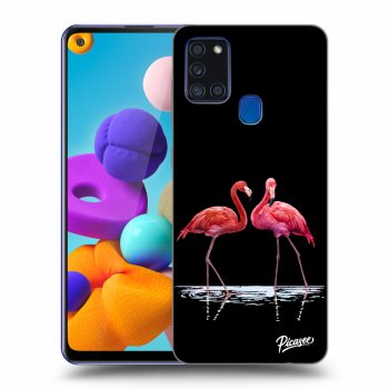 Etui na Samsung Galaxy A21s - Flamingos couple