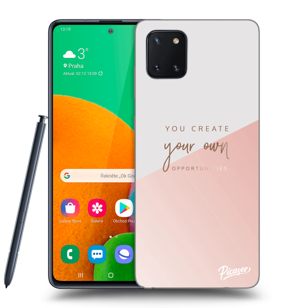 Picasee silikonowe czarne etui na Samsung Galaxy Note 10 Lite N770F - You create your own opportunities