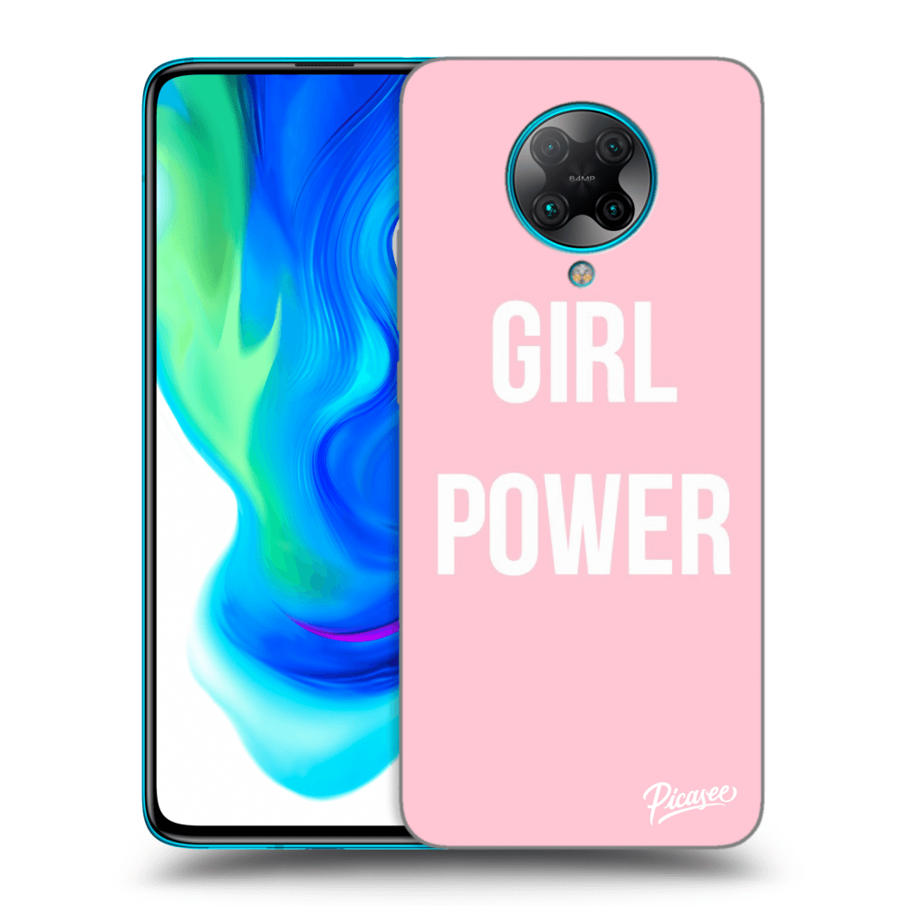 Picasee silikonowe czarne etui na Xiaomi Poco F2 Pro - Girl power