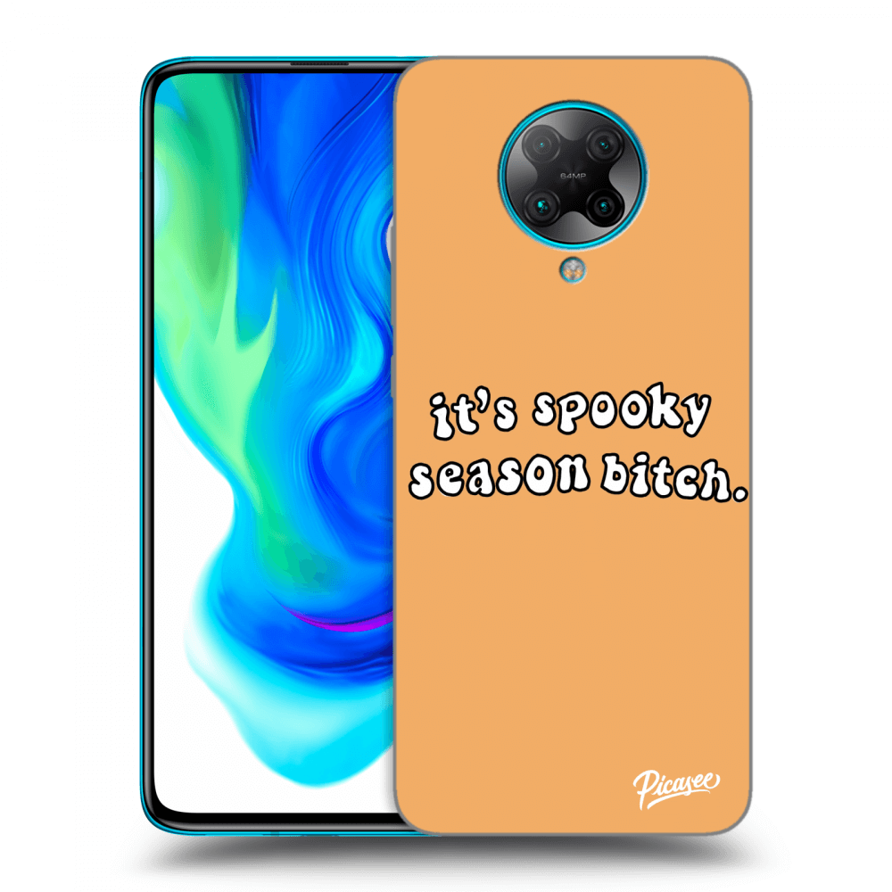 Picasee silikonowe czarne etui na Xiaomi Poco F2 Pro - Spooky season