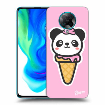 Picasee silikonowe czarne etui na Xiaomi Poco F2 Pro - Ice Cream Panda