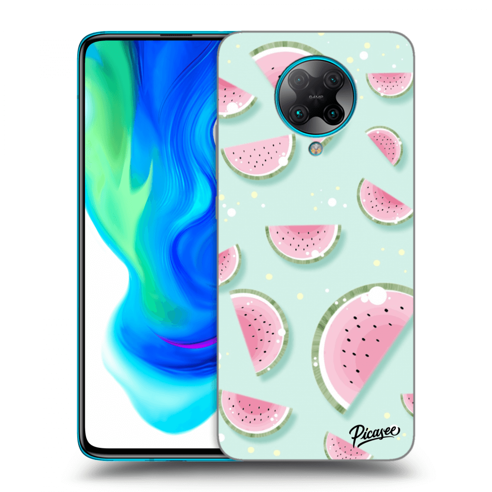 Picasee silikonowe czarne etui na Xiaomi Poco F2 Pro - Watermelon 2