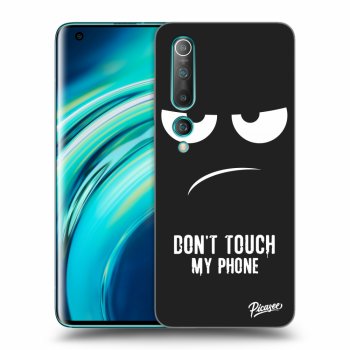 Picasee silikonowe czarne etui na Xiaomi Mi 10 - Don't Touch My Phone