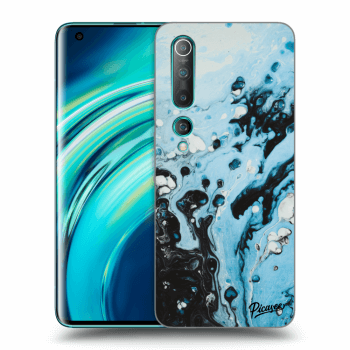 Picasee silikonowe przeźroczyste etui na Xiaomi Mi 10 - Organic blue