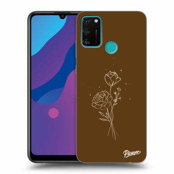 Etui na Honor 9A - Brown flowers