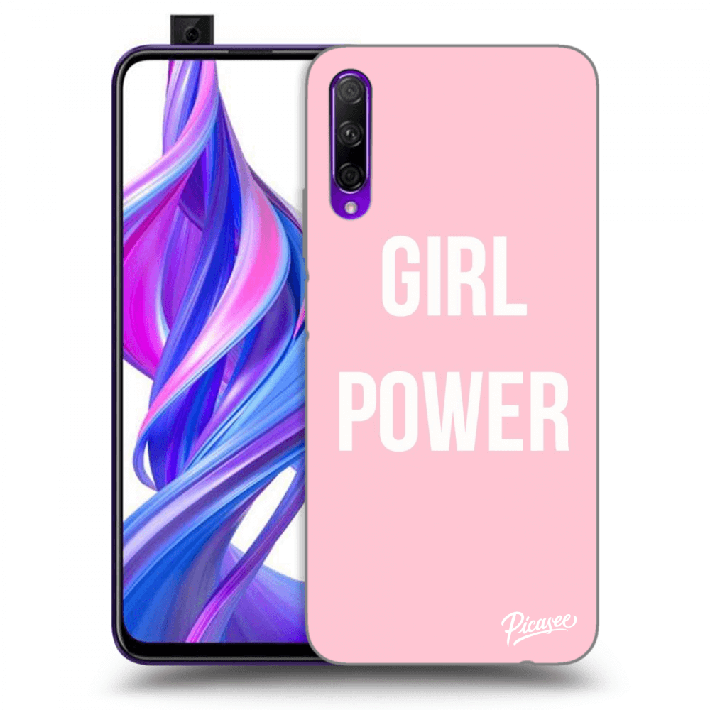 Picasee silikonowe przeźroczyste etui na Honor 9X Pro - Girl power