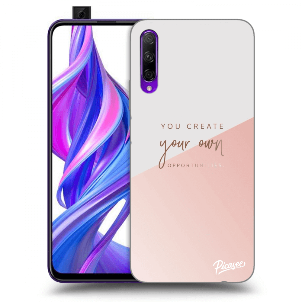 Picasee silikonowe czarne etui na Honor 9X Pro - You create your own opportunities