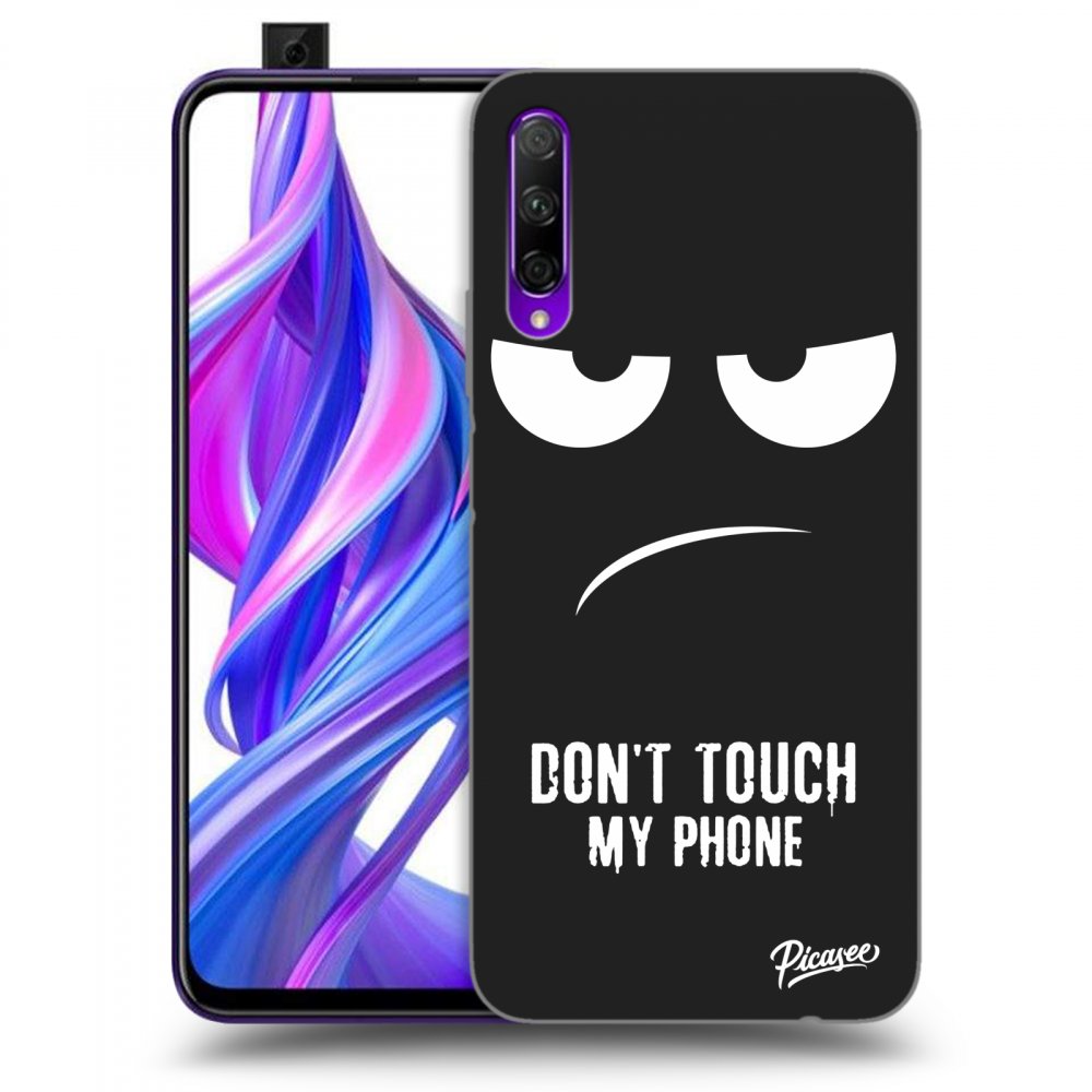 Picasee silikonowe czarne etui na Honor 9X Pro - Don't Touch My Phone