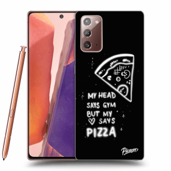 Picasee silikonowe czarne etui na Samsung Galaxy Note 20 - Pizza