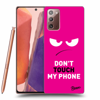 Picasee silikonowe czarne etui na Samsung Galaxy Note 20 - Angry Eyes - Pink