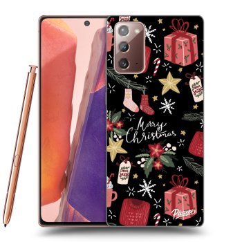 Picasee silikonowe czarne etui na Samsung Galaxy Note 20 - Christmas