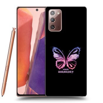 Picasee silikonowe przeźroczyste etui na Samsung Galaxy Note 20 - Diamanty Purple