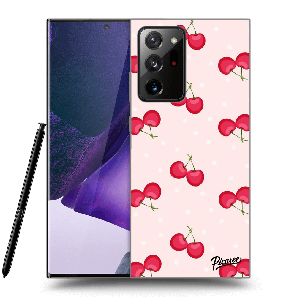 Picasee silikonowe czarne etui na Samsung Galaxy Note 20 Ultra - Cherries