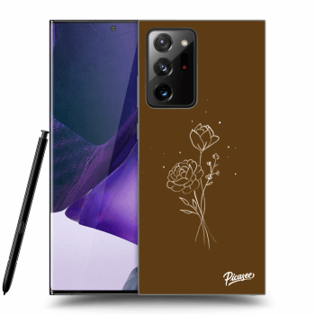 Etui na Samsung Galaxy Note 20 Ultra - Brown flowers